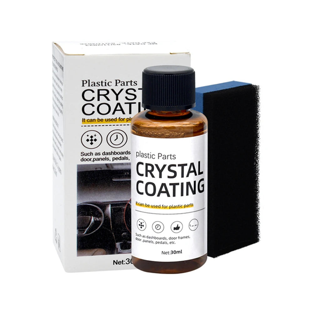 Crystal Coating Car Plastic and leather Restorer Easy To Use Plastic/leather Part Refurbishment Refurbish Agent With Sponge Long Lasting