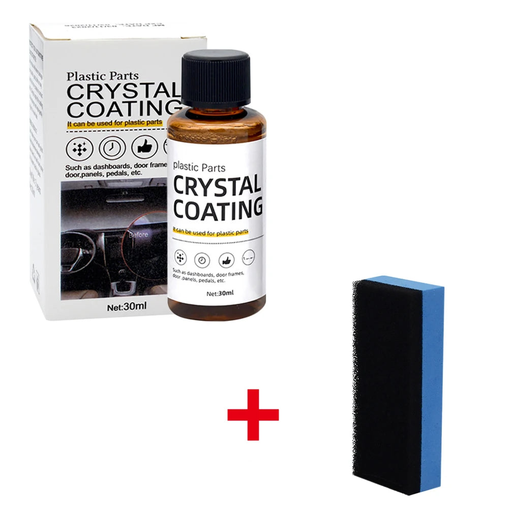 Crystal Coating Car Plastic and leather Restorer Easy To Use Plastic/leather Part Refurbishment Refurbish Agent With Sponge Long Lasting