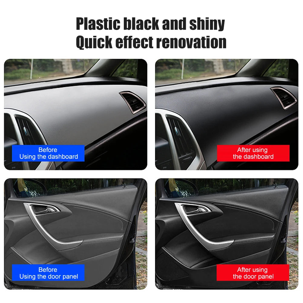 Crystal Coating Car Plastic and leather Restorer Easy To Use Plastic/leather Part Refurbishment Refurbish Agent With Sponge Long Lasting