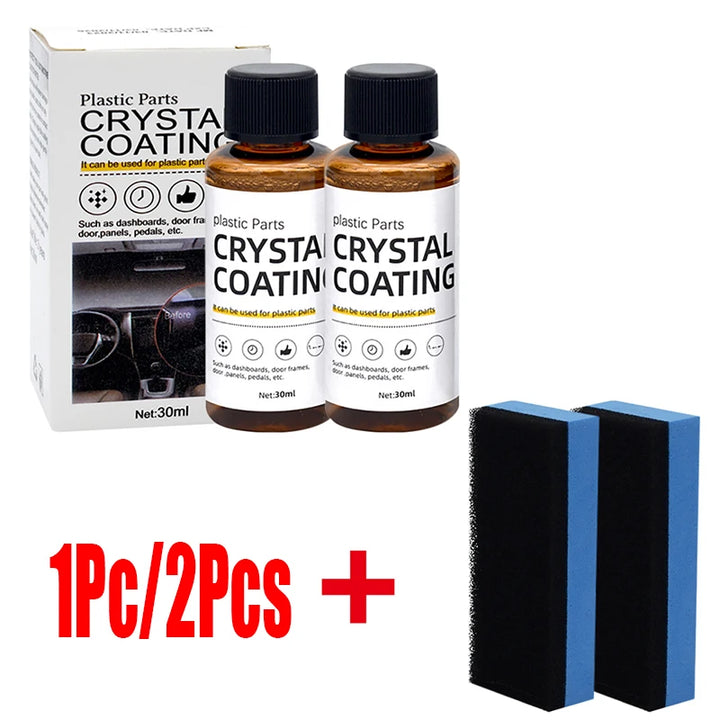 Crystal Coating Car Plastic and leather Restorer Easy To Use Plastic/leather Part Refurbishment Refurbish Agent With Sponge Long Lasting