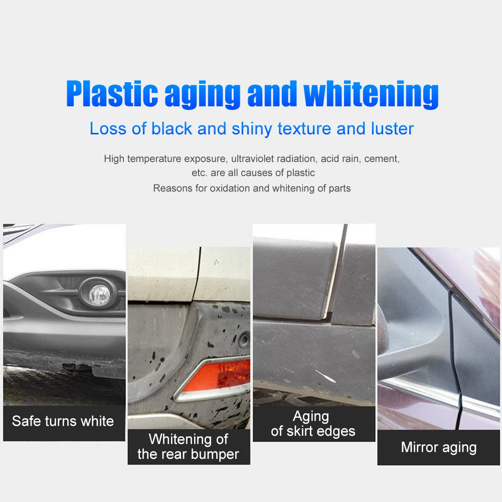 Crystal Coating Car Plastic and leather Restorer Easy To Use Plastic/leather Part Refurbishment Refurbish Agent With Sponge Long Lasting