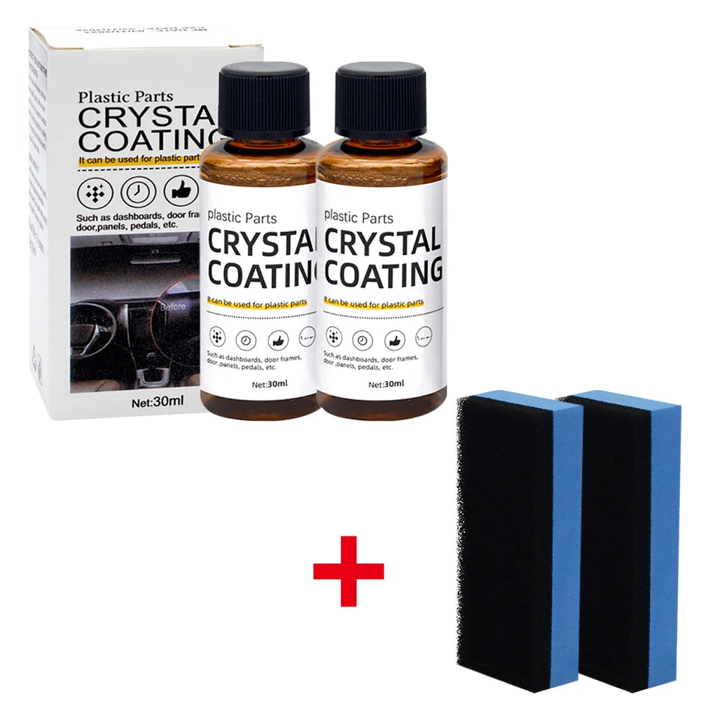 Crystal Coating Car Plastic and leather Restorer Easy To Use Plastic/leather Part Refurbishment Refurbish Agent With Sponge Long Lasting